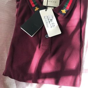 New Maroon Gucci Polo